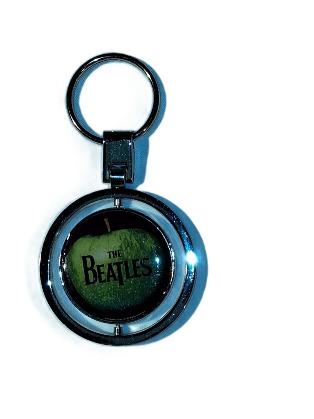 THE BEATLES Keychain LET IT BE Apple Spin Reverse 2010 Silvertone GUC
